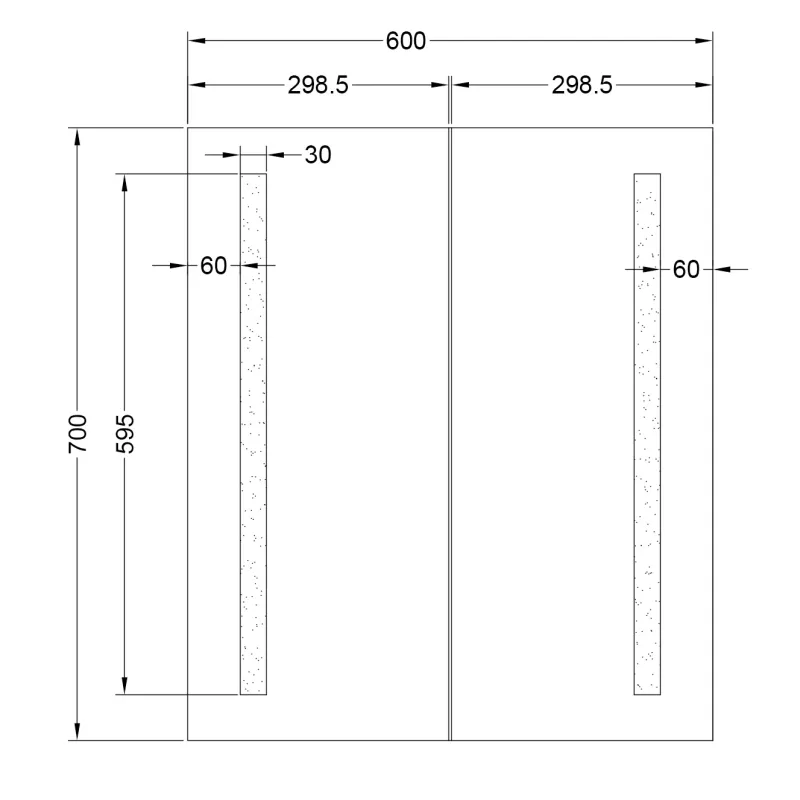 Badnor Mikala 60cm mbl.pk (8103) Lilly speilskap