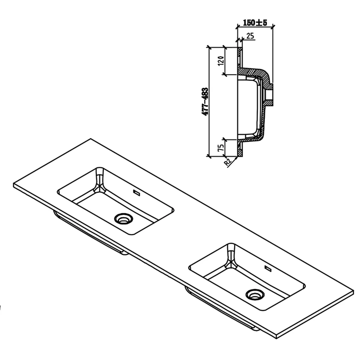 Badnor Melissa 180cm mbl.pk (98720) Saga speil m/lys