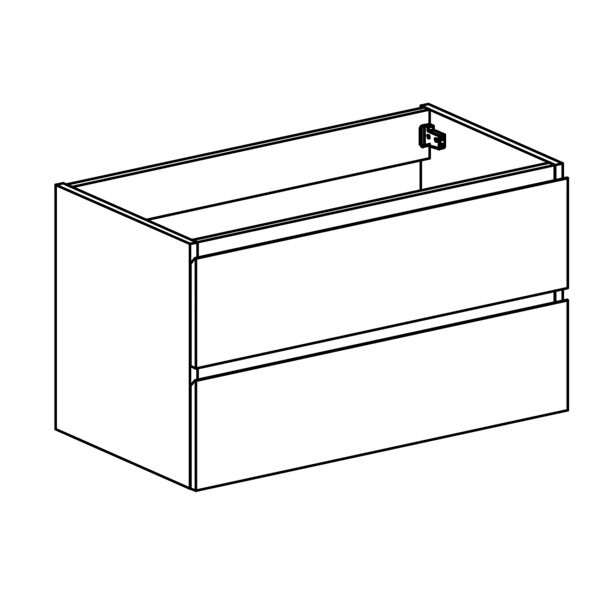 Badnor Melin 80cm servantskap i grå lønn - UTEN SERVANT