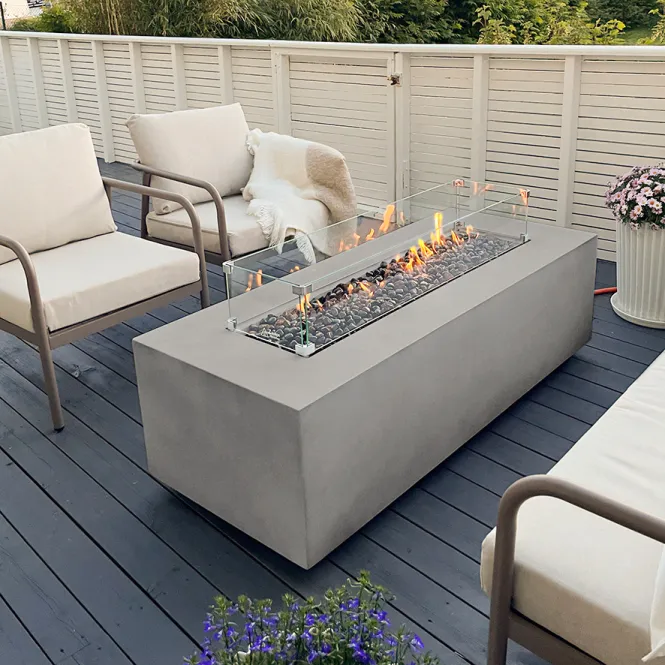 Hovedbilde Arctic A-601 gassdrevet peisbord, CONCRETE GREY