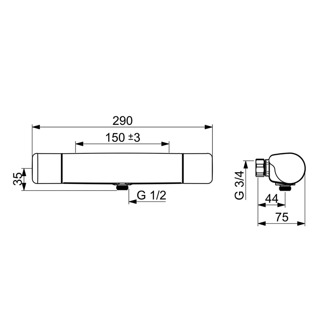 Oras Oramix Comfort 7264C dusjbatteri
