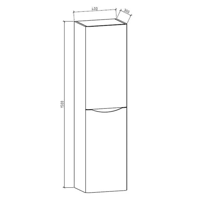 Badnor Mette 90+40+40cm møbelpk (51201) Linnie speilskap