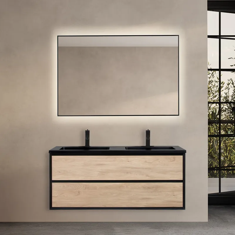Badnor Martine 120cm dobbel servant (6409) Saga speil