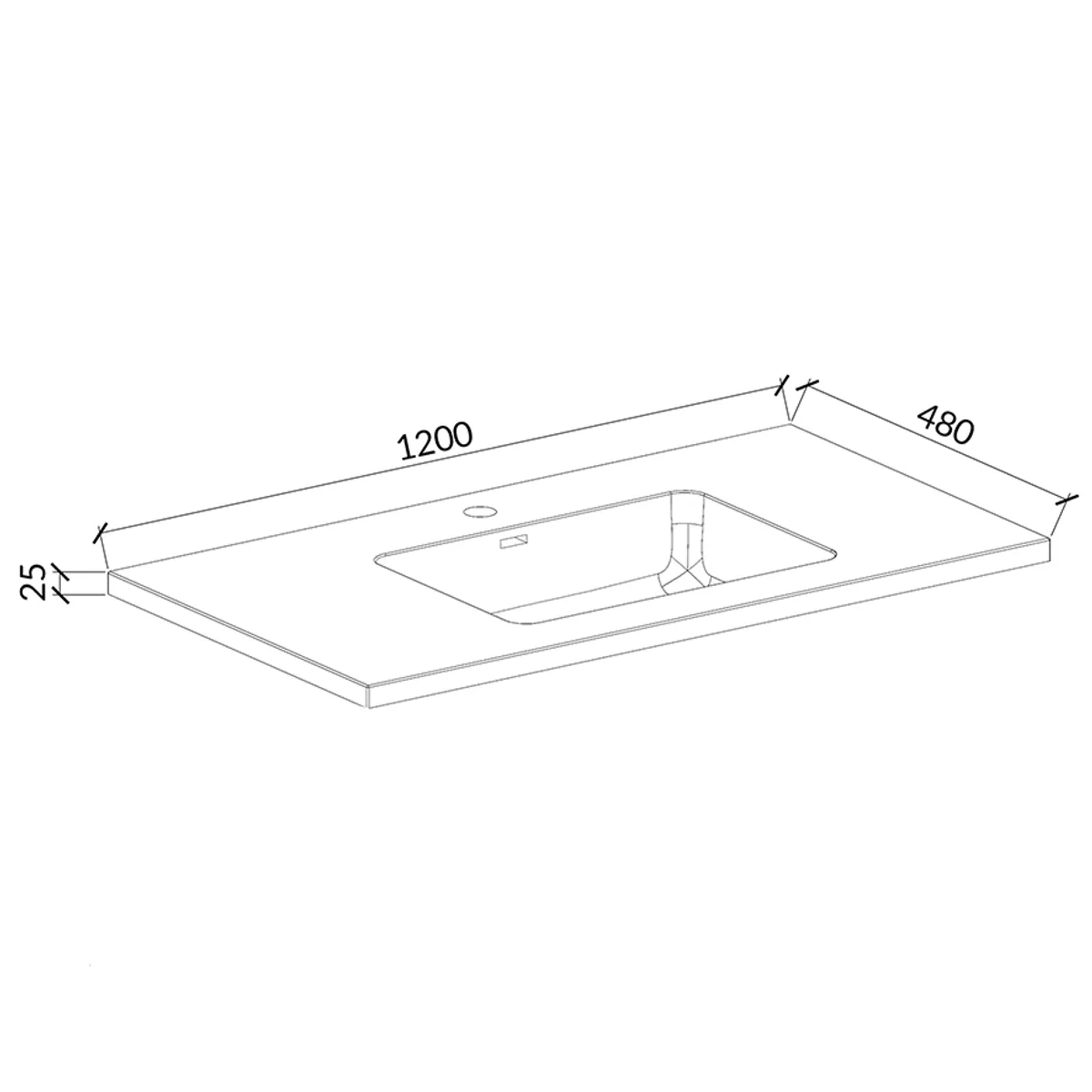 Badnor Melissa 120+40cm mbl.pk m/enkel servant (98441) Sandy speil m/lys