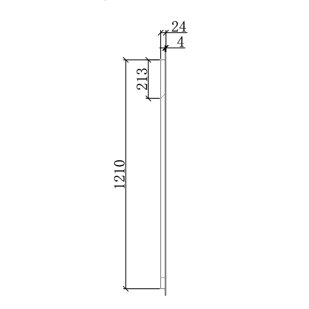 Badnor Mathilde 160+45cm mbl.pk (202) Sissel rundt speil (HYRE)