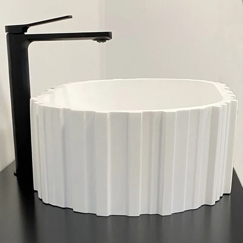 Badnor KStone Locarno Top Solid designservant HVIT MATT, 56x36cm