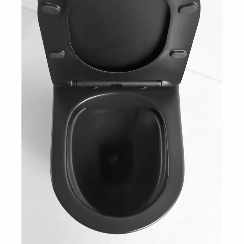 Lavabo Studio gulvtoalett (BTW), matt sort, inkl. toalettsete