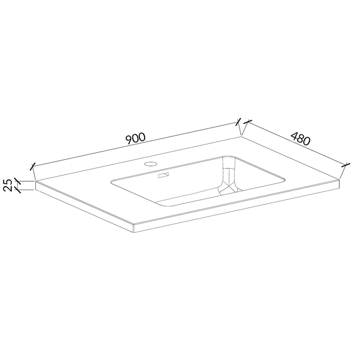 Badnor Melissa 90cm mbl.pk (97310) Lucy speil m/lys