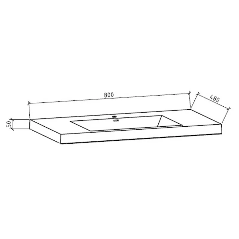 Badnor Malin HVIT 80cm servantskap m/ servant