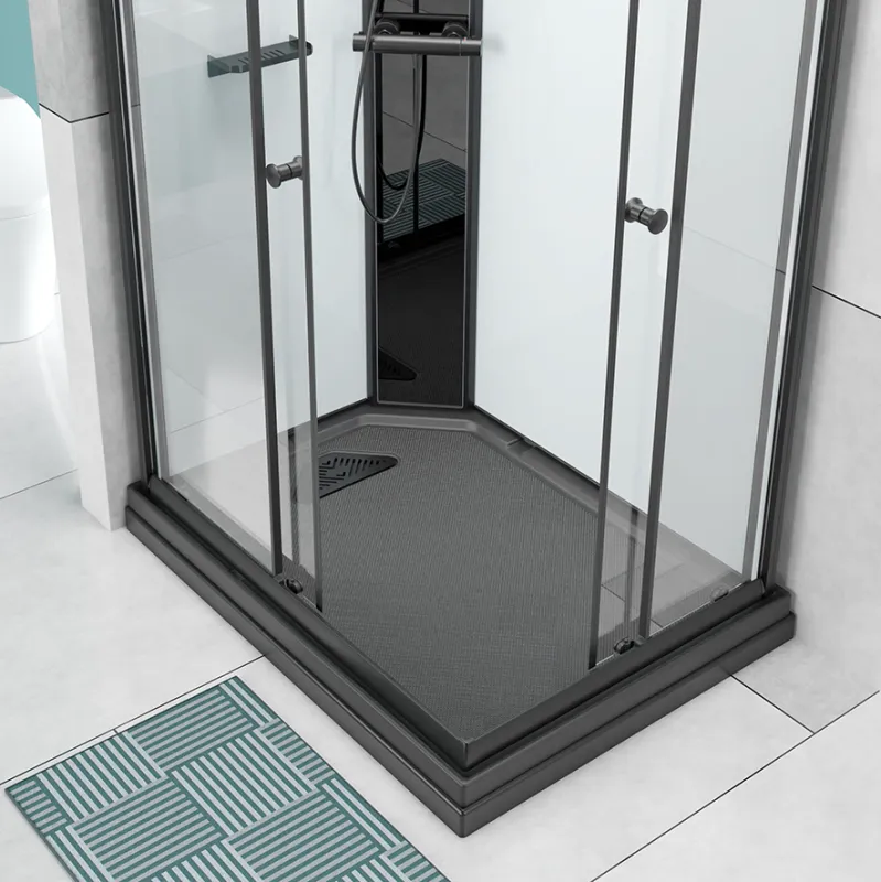 Badnor Scandia Black lux 8-1 dusjkabinett 100x80cm m/dusjsett