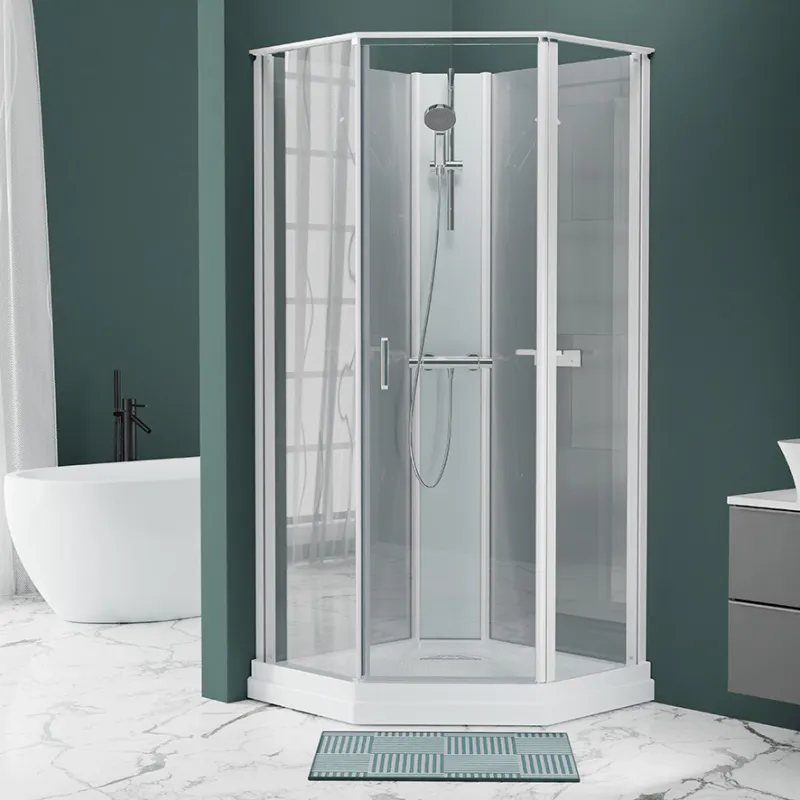Badnor Nordica White lux 7-3 dusjkabinett 100x100cm m/dusjsett