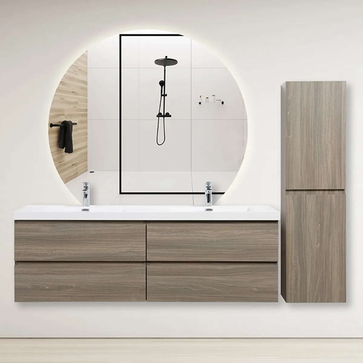 Badnor Melin 160cm+40cm mbelpakke (5511) m/ Sissel speil