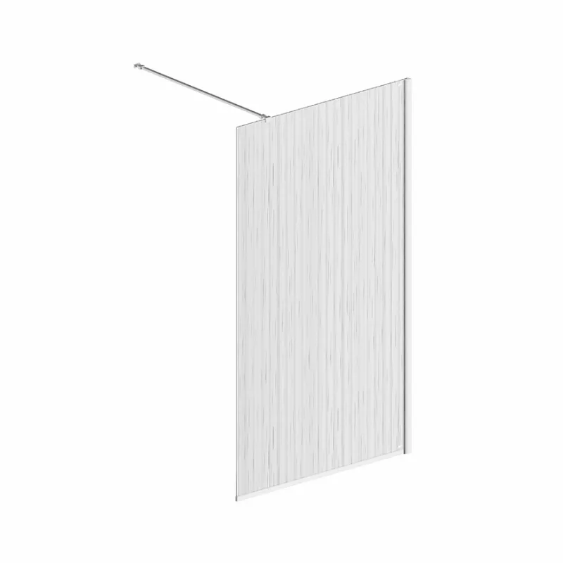 Badnor Shildon dusjvegg/walk-in hjørne - KROM - TINTED HARMONY glassfelt - 110cm