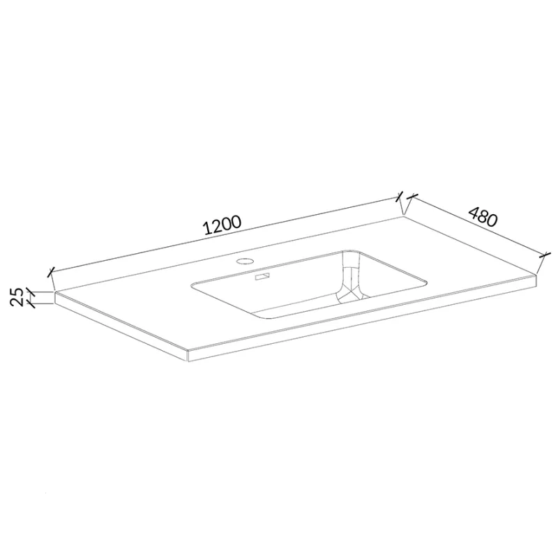 Badnor Melissa 120+40cm mbl.pk m/enkel servant (98421) Leah speilskap m/lys
