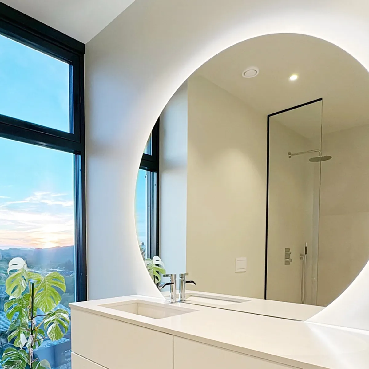 Badnor Maiken 120cm mbl.pk (96010) Sissel speil m/dimbart lys