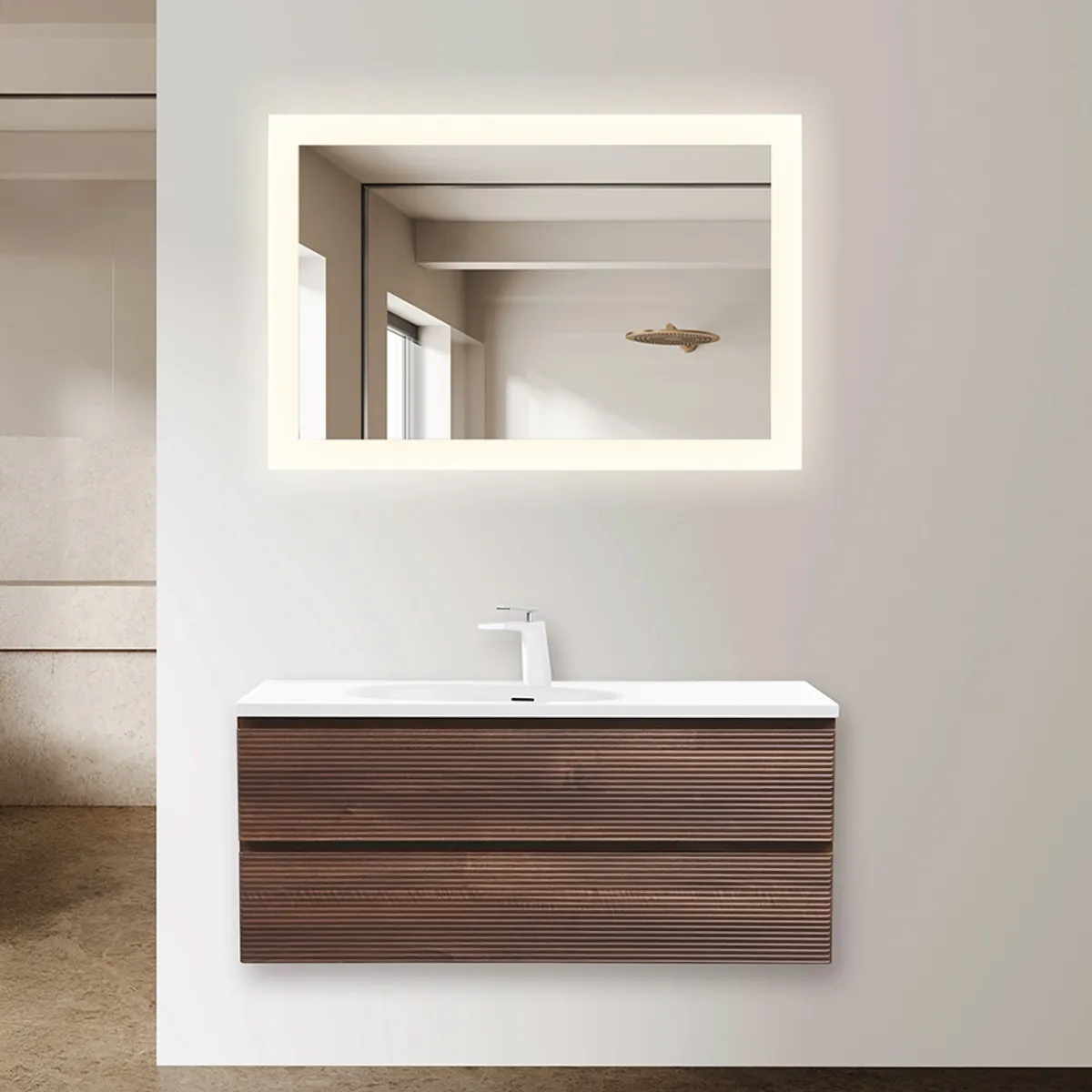 Badnor Maiken 120cm mbl.pk (9609) Lone speil m/lys