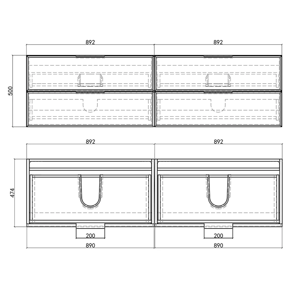 Badnor Melissa 180+40cm mbl.pk (98711) Leah speilskap m/lys