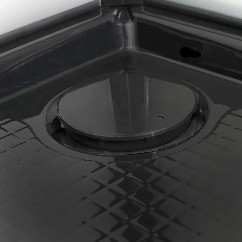 Badnor Scandia Black 6-2 dusjkabinett buet 90x90cm m/takdusjsett