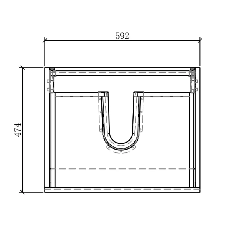 Badnor Malin HVIT 60cm servantskap m/ servant
