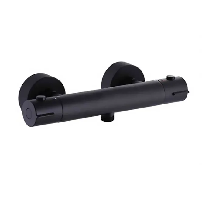 Hovedbilde Azur Black dusjbatteri med badekartut - MATT SORT