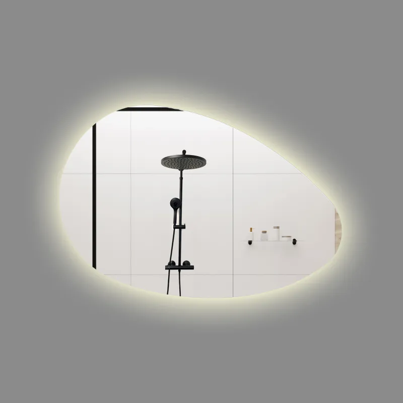 Badnor Lucy baderomsspeil (80cm) m/LED-belysning - eggformet