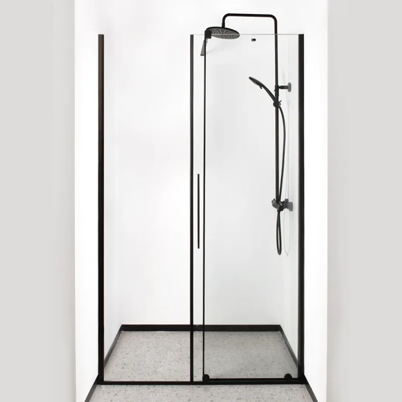 Badnor Køhler ll Nisjeløsning m/skyvedør - 140-160cm - matt sort