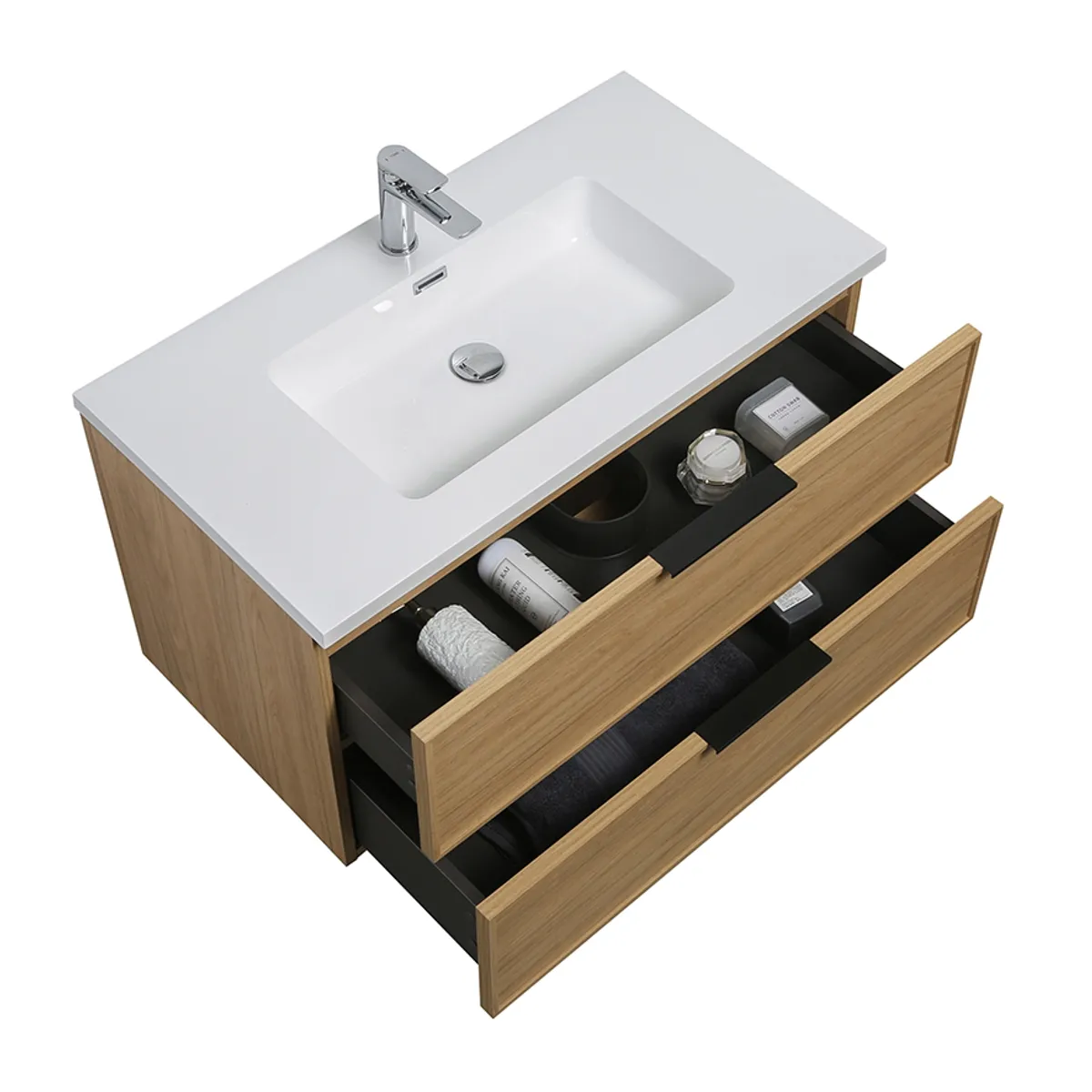 Badnor Melissa 90cm mbl.pk (97340) Leon speilskap m/lys